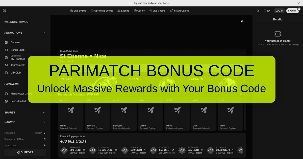Parimatch Bonus Code 2026 - Verified Offers USA
